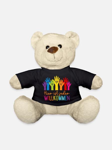 Hier ist jeder willkommen - Teddy - Schwarz