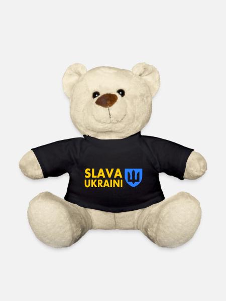 Slava ukraini - Teddy - Schwarz