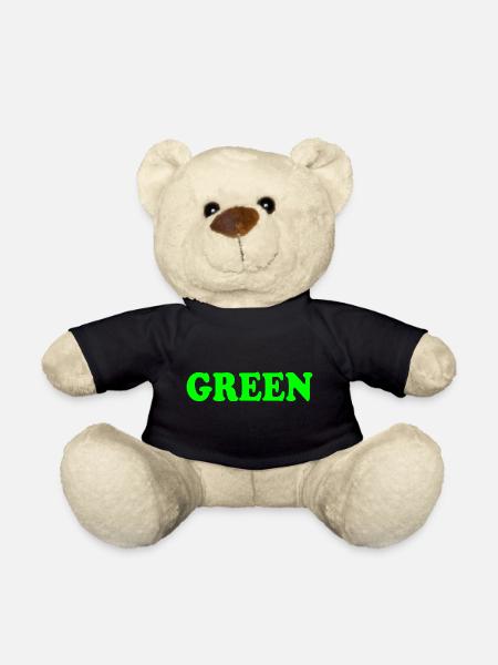 Green - Teddy Bear - black