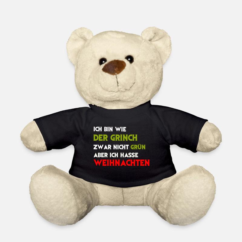 weihnachts Spruch - Teddy - Schwarz