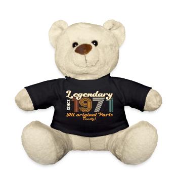 Original vintage 1971 51st birthday gift - Teddy Bear - black - Front