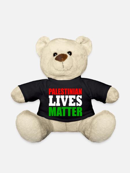 palestinian lives matter - Teddy Bear - black