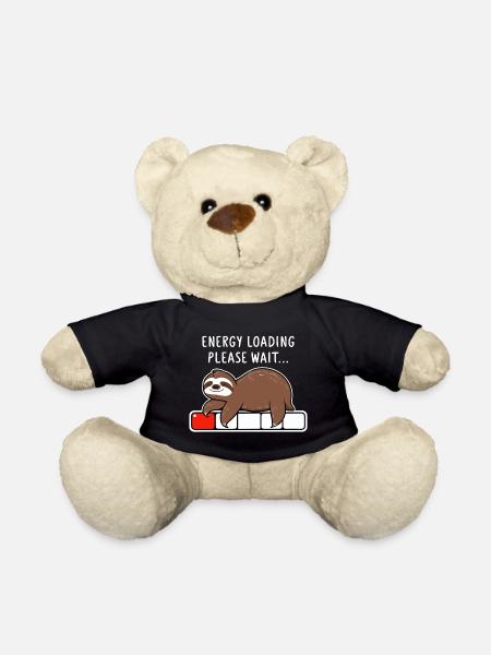 Faultier Energy Loading Please Wait - Teddy - Schwarz