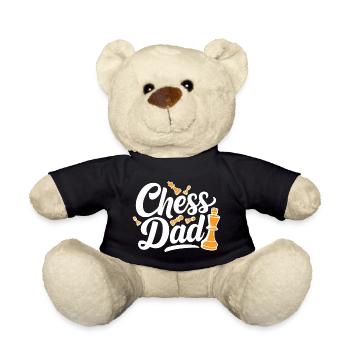 Chess Dad Chess Saying Quote - Teddy Bear - black - Front