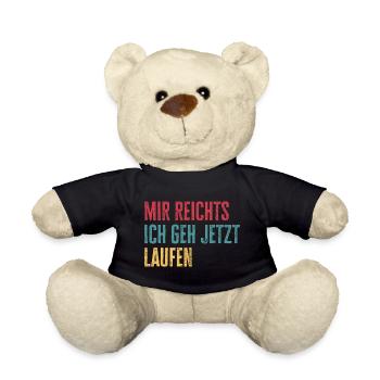 Enough enough, I go jogging marathon - Teddy Bear - black - Front