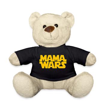 Mama Wars Mami Wars Mommy Wars - Teddy Bear - black - Front