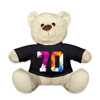 NUMMER 70 JAHRE ALT 70. GEBURTSTAG - Teddy - Schwarz - Vorne