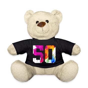 NUMMER 50 JAHRE ALT 50. GEBURTSTAG - Teddy - Schwarz - Vorne