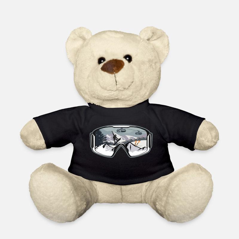Snowboarden | Snowboard Snowboarder Geschenkideen - Teddy - Schwarz