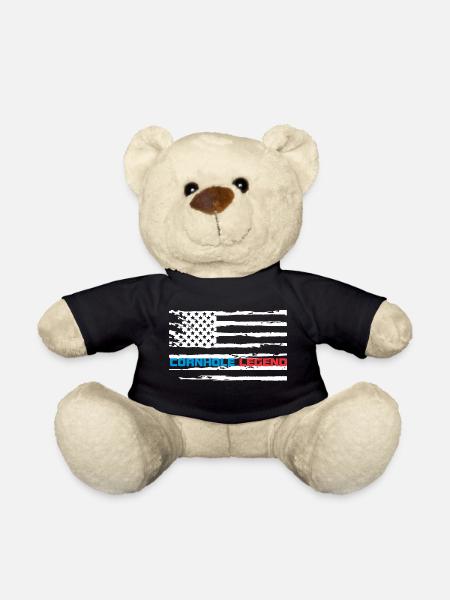 Cornhole the sport for true heroes and athletes - Teddy Bear - black