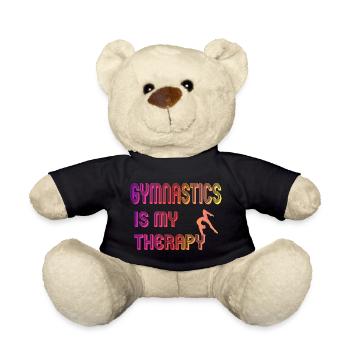 Gymnastics is my therapy - Teddy Bear - black - Front