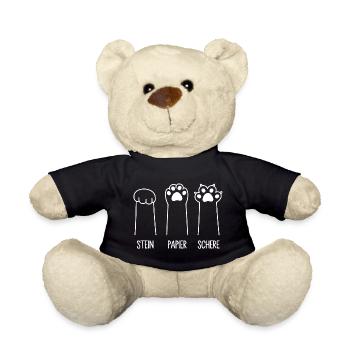 Katzenpfoten Katze Pfote Spiel Stein Papier Schere - Teddy - Schwarz - Vorne