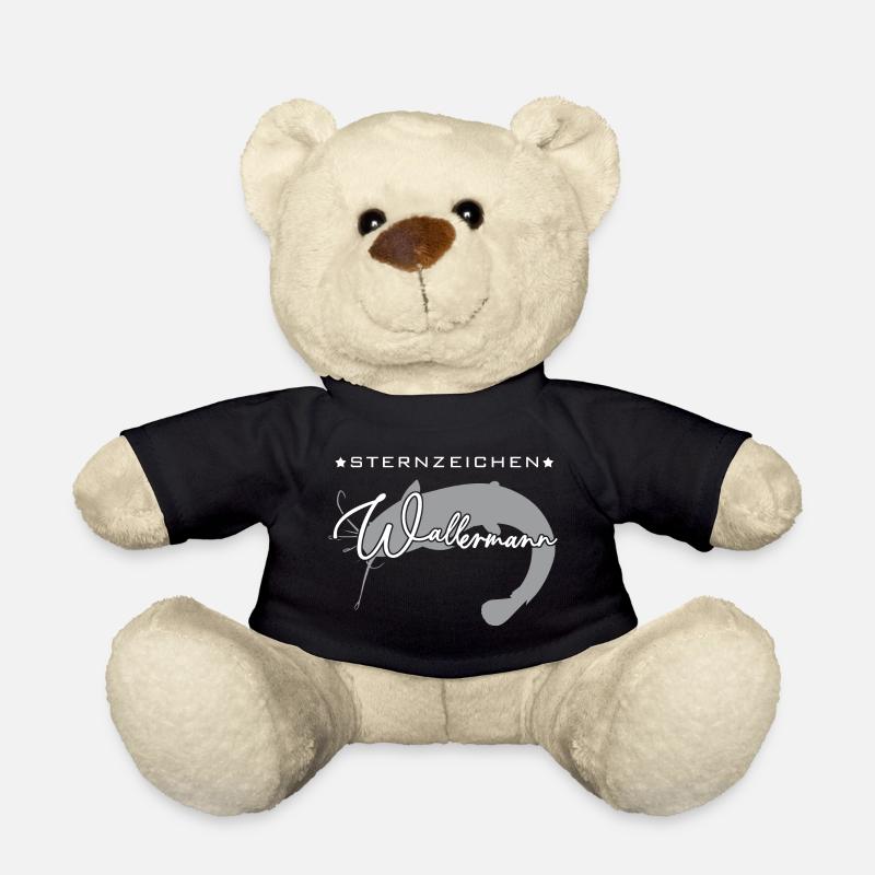 Sternzeichen Wallermann lustiger Wallerspruch Wels - Teddy - Schwarz