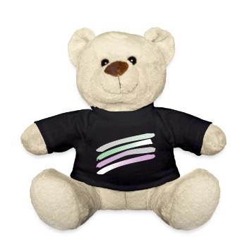Streifen in Pastellfarben - Teddy - Schwarz - Vorne