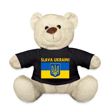 Slava ukraini - Nounours - noir - Devant