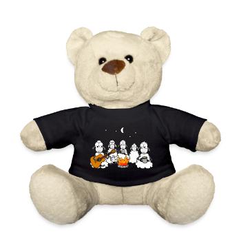 around the campfire - Teddy Bear - black - Front