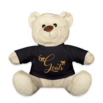 Little goats on letter goat lambs - Teddy Bear - black - Front