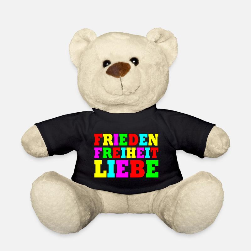 Frieden freiheit liebe - Teddy - Schwarz