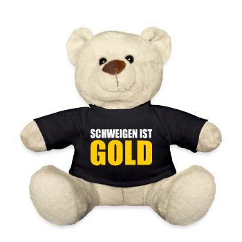 schweigen ist gold - Teddy - Schwarz - Vorne