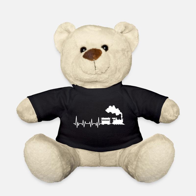 Eisenbahn Herzschlag Zug Lok Pulsschlag - Teddy - Schwarz