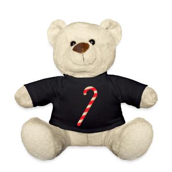 Zuckerstange Weihnachten Geschenkidee - Teddy - Schwarz - Vorne