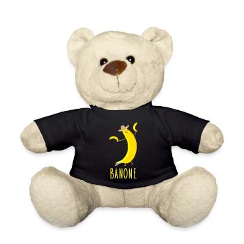 Lustige Banane als Cowboy (b) - Teddy - Schwarz - Vorne