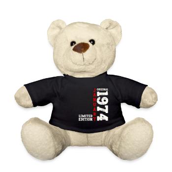 50e anniversaire Original Janvier Né 1974 - Nounours - noir - Devant