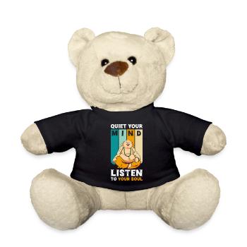 Relaxation Om Spiritual Awareness - Teddy Bear - black - Front