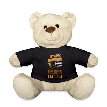 Darts player Bullseye - Teddy Bear - black - Front