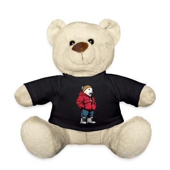 Polar Bear Fashion Winter - Teddy Bear - black - Front