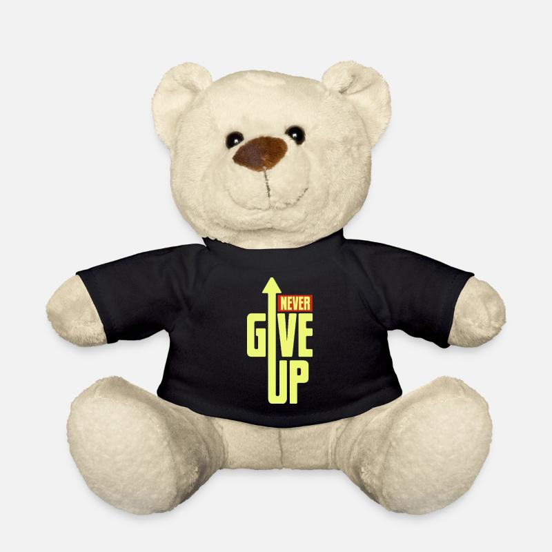 Ne jamais abandonner - Donner du courage, de la force, de la motivation - Nounours - noir