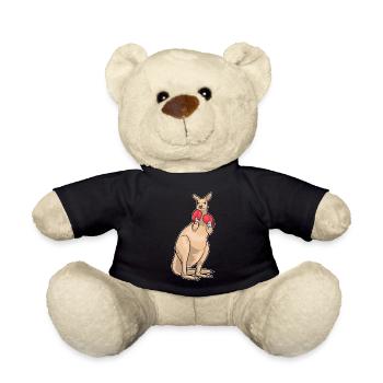 Kangaroo Boxer Boxing Gloves Boxing - Teddy Bear - black - Front