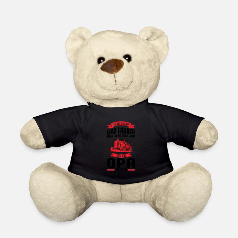 LKW Fahrer Opa Lastwagenfahrer Geschenk - Teddy - Schwarz