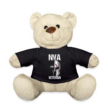 NVA Papa Veteran Helm Geschenk - Teddy - Schwarz - Vorne