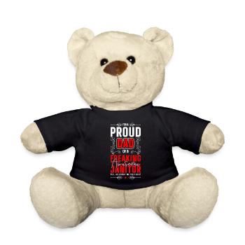 Porte-clés Gardien Profession Nettoyeur - Nounours - noir - Devant