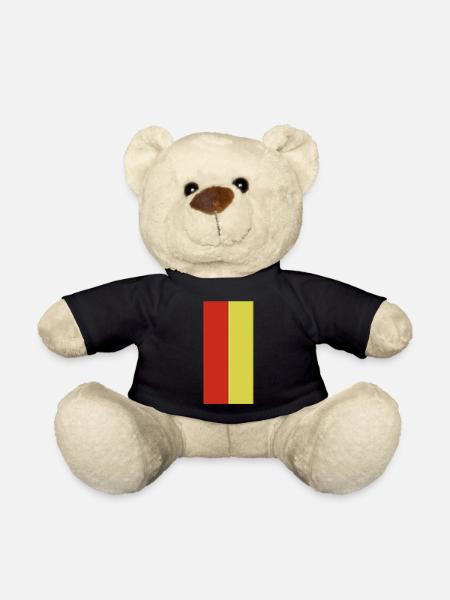 Rot Gelb Farben - Teddy - Schwarz