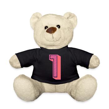 1. 1 JAHR. 1. JAHRESTAG. 1 JAHR GEBURTSTAG - Teddy - Schwarz - Vorne
