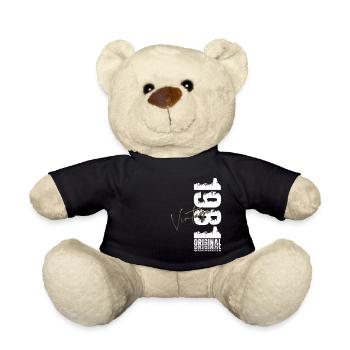 44th Birthday Original Vintage 1981 - Teddy Bear - black - Front