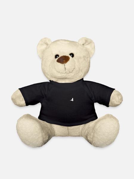 weiße Taube Friedenstaube Pocket - Teddy - Schwarz