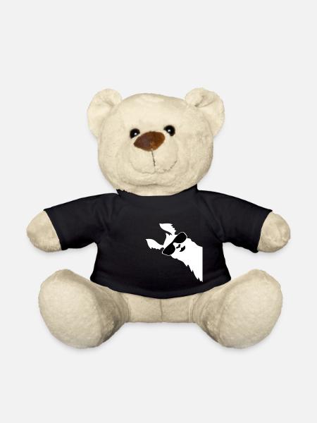 Lustiges Lama Alpaka mit Sonnenbrille - Teddy Bear - black