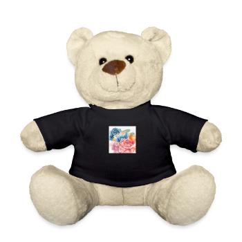 flower - Teddy Bear - black - Front