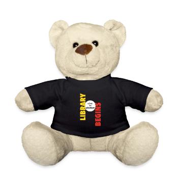 Adventure Begins At Your Library - Teddy - Schwarz - Vorne