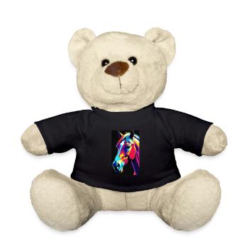 Horse | Horse Riding | Animal | Mount | Colorful - Teddy Bear - black - Front