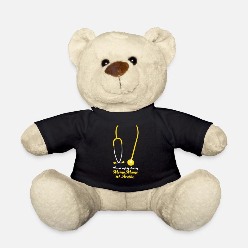 Let me through My mom is a doctor stethoscope - Teddy Bear - black