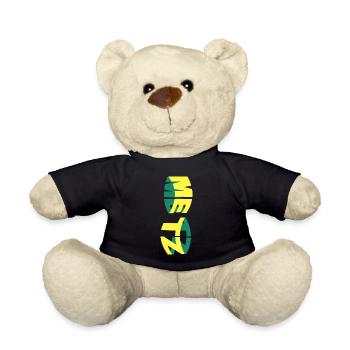 Metz Frankreich Stadt Skyline Schrift Bunt - Teddy - Schwarz - Vorne