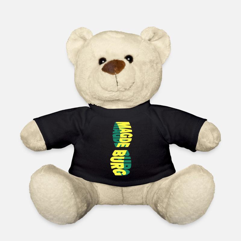 Magdeburg Deutschland Stadt Skyline Schrift Bunt - Teddy - Schwarz