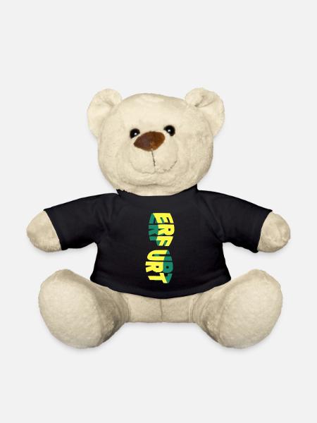 Erfurt Deutschland Stadt Skyline Schrift Bunt - Teddy - Schwarz