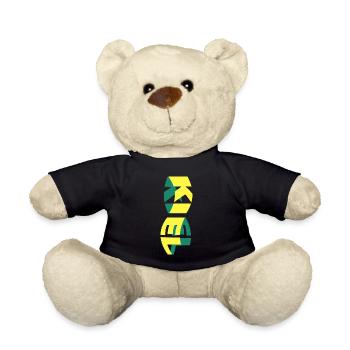 Kiel Germany City Skyline Font Colorful - Teddy Bear - black - Front