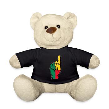 Drapeau du Bénin numéro 1 - Nounours - noir - Devant