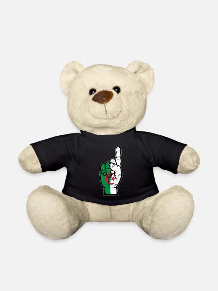 Drapeau de l’Algérie numéro 1 utilisé - Nounours - noir